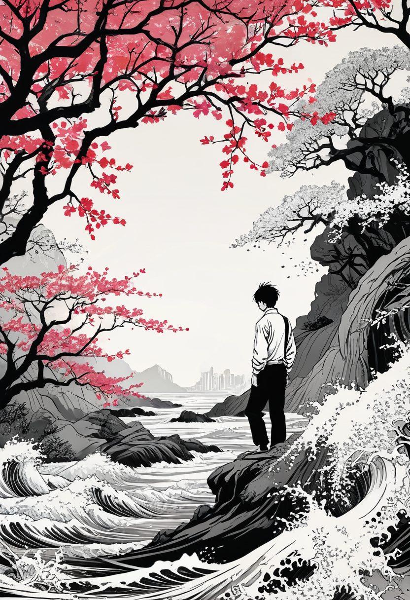 A captivating collage showcasing the evolution of adult manga, featuring traditional ink sketches transitioning into vibrant, explicit graphic novel illustrations. Highlight iconic elements such as brush strokes, manga panels, and character designs evolving over time, with contrasting themes of innocence and maturity. The background should merge classic Japanese art motifs with modern comic book aesthetics. dynamic and colorful. super-realistic.